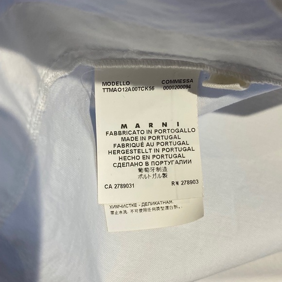 Marni white sleeveless v-neck top tunic blouse size IT42 US6 M - Picture 12 of 14